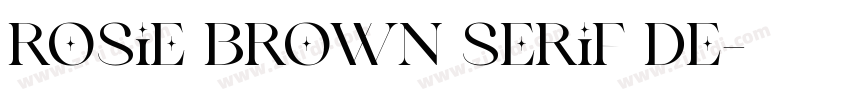 Rosie brown serif de字体转换